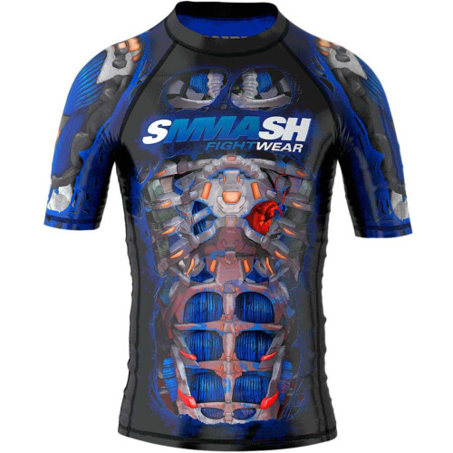 Children's rashguard MMA with short sleeves SMMASH FIGHT MACHINE