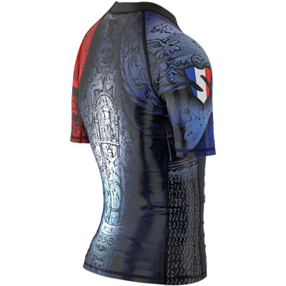Children's rashguard MMA with short sleeves SMMASH PATRIOT 2.0 FRANCE