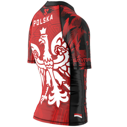 Children's rashguard MMA with short sleeves SMMASH PATRIOT 2.0 POLAND