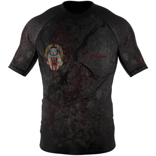 Men's rashguard MMA with short sleeves SMMASH ANUBIS