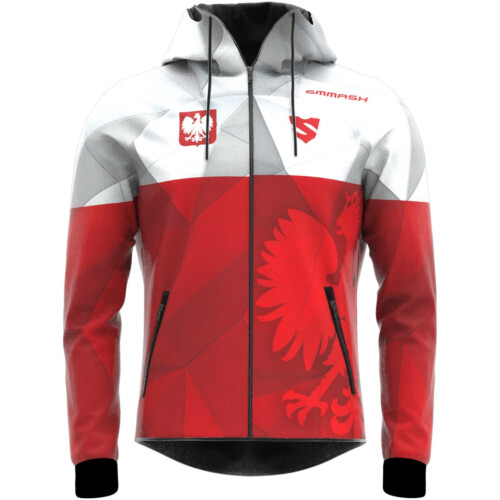 Men's SOFTSHIELD zipped sports sweatshirt with a hood SMMASH PATRIOT 3.0 POLAND