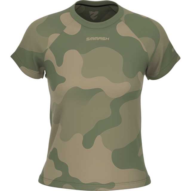 Maglia tecnica ampia da donna a maniche corte