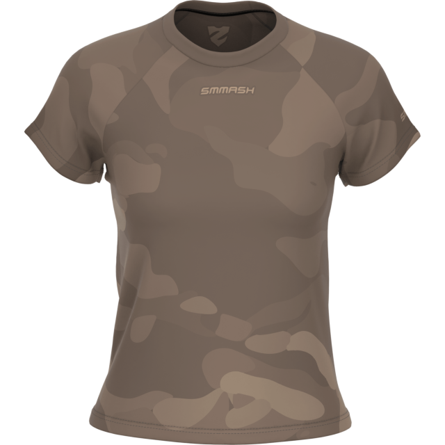 Maglia tecnica ampia da donna a maniche corte
