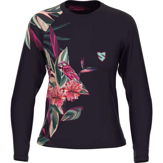 Maglia tecnica ampia da donna a maniche lunghe