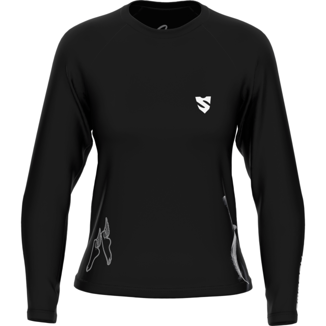 Maglia tecnica ampia da donna a maniche lunghe