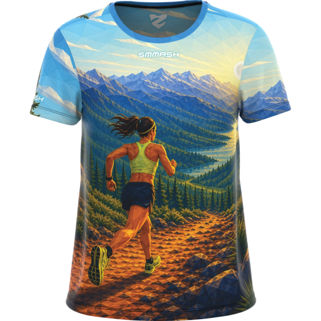 T-SHIRT DA RUNNING DONNA A MANICHE CORTE
